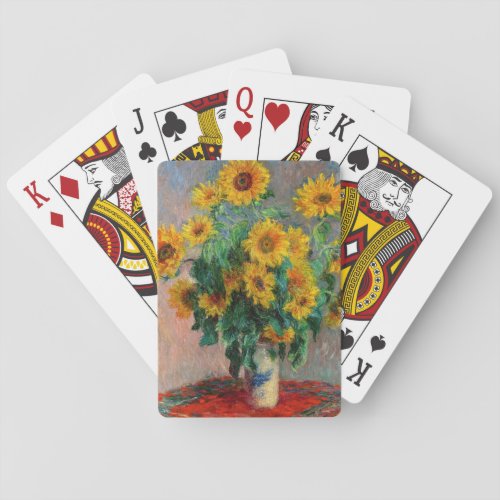 Claude Monet _ Bouquet of Sunflowers Poker Cards