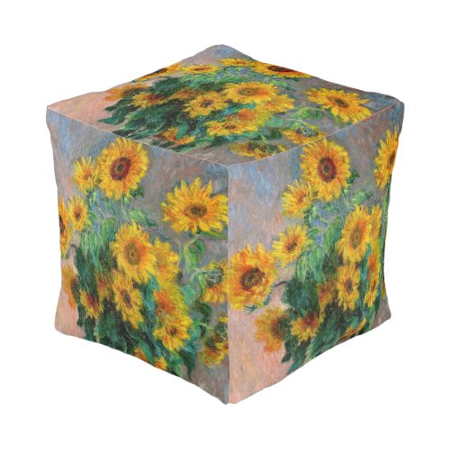 Claude Monet _ Bouquet of Sunflowers Pouf