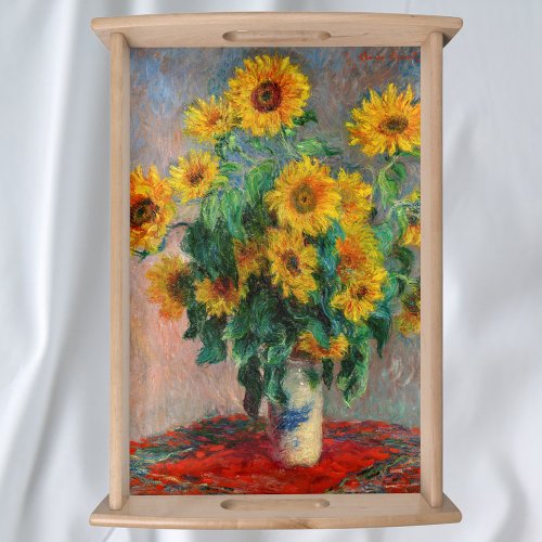 Claude Monet _ Bouquet of Sunflowers Serving Tray