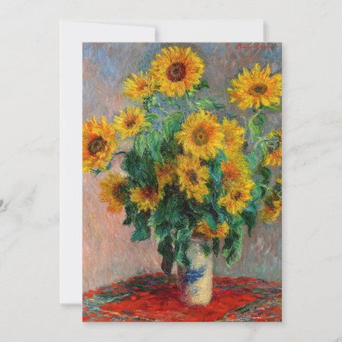 Claude Monet _ Bouquet of Sunflowers Thank You Card