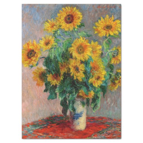 Claude Monet _ Bouquet of Sunflowers Tissue Paper