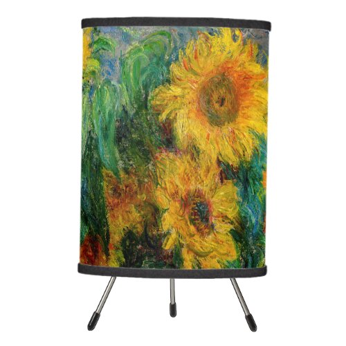 Claude Monet _ Bouquet of Sunflowers Tripod Lamp