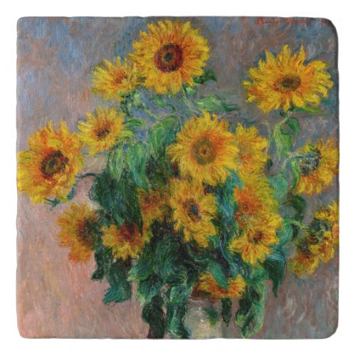 Claude Monet _ Bouquet of Sunflowers Trivet