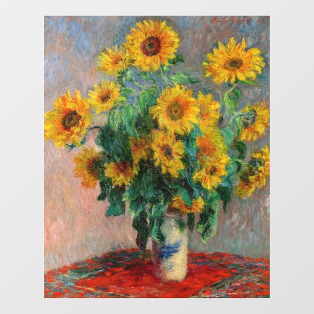 Claude Monet - Bouquet of Sunflowers Wall Decal (Front)