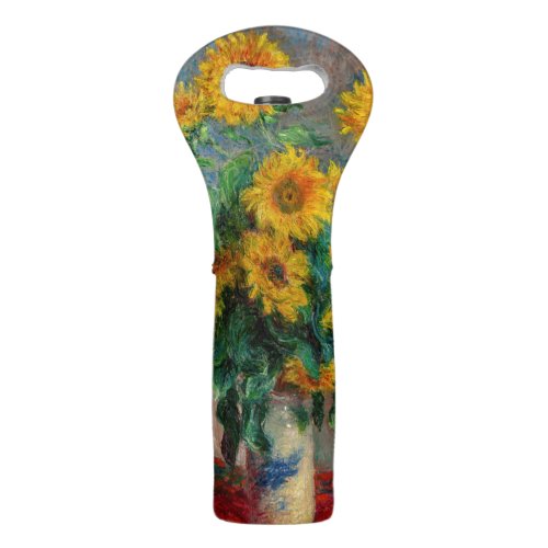 Claude Monet _ Bouquet of Sunflowers Wine Bag