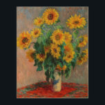 Claude Monet - Bouquet of Sunflowers Wood Wall Art<br><div class="desc">Bouquet of Sunflowers / Bouquet de tournesols - Claude Monet,  Oil on Canvas,  1881</div>