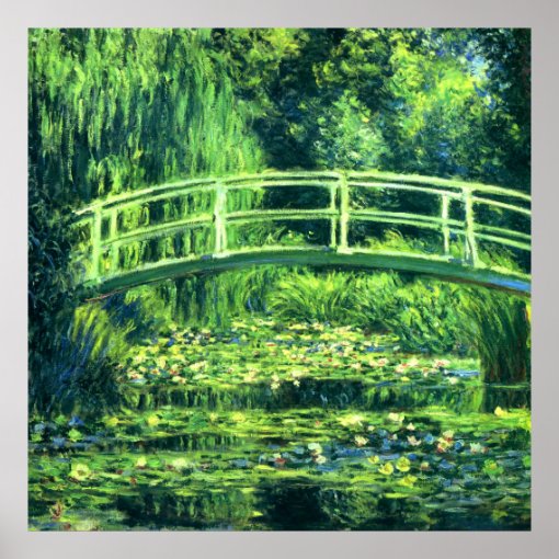 Claude Monet: Bridge Over A Pond Of Water Lilies Poster | Zazzle