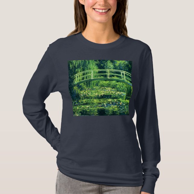 Claude Monet: Bridge Over a Pond of Water Lilies T-Shirt (Front)