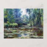Claude Monet Bridge Over Water Lily Pond Postcard<br><div class="desc">Claude Monet Bridge Over Water Lily Pond</div>