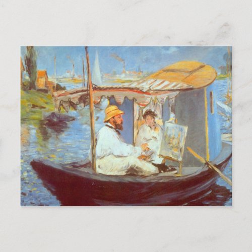 Claude Monet by Edouard Manet Postcard