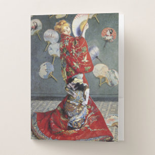 Claude Monet Camille in Red Japanese Kimono Art Pocket Folder