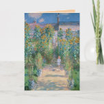 Claude Monet Card<br><div class="desc">This is " The Artist's Garden at Vetheuil ",  painted by Claude Monet in 1881 at his gardens in Giverny,  France,  The original is 34 x 49 in inches.</div>