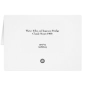 Claude Monet Cards (Back Horizontal)