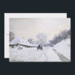 Claude Monet - Cart on the Snowy Road at Honfleur Invitation<br><div class="desc">A Cart on the Snowy Road at Honfleur / La Charrette,  route sous la neige a Honfleur - Claude Monet,  Oil on Canvas,  1867</div>