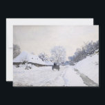 Claude Monet - Cart on the Snowy Road at Honfleur Invitation<br><div class="desc">A Cart on the Snowy Road at Honfleur / La Charrette,  route sous la neige a Honfleur - Claude Monet,  Oil on Canvas,  1867</div>