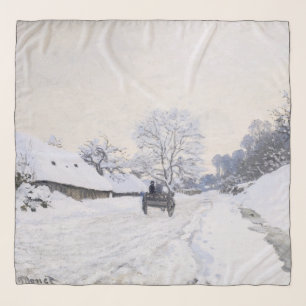 Claude Monet - Cart on the Snowy Road at Honfleur Scarf