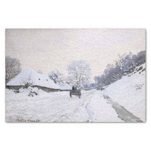 Claude Monet _ Cart on the Snowy Road at Honfleur Tissue Paper