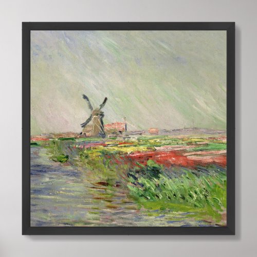 Claude Monet Champ de tulipes en Hollande Framed Art