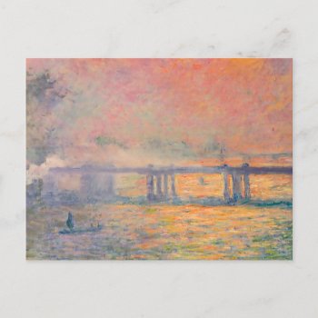 Claude Monet Charing Cross Bridge Postcard by GreenerCity at Zazzle