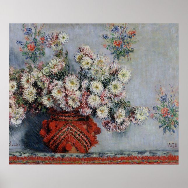 Claude Monet | Chrysanthemums, 1878 Poster (Front)