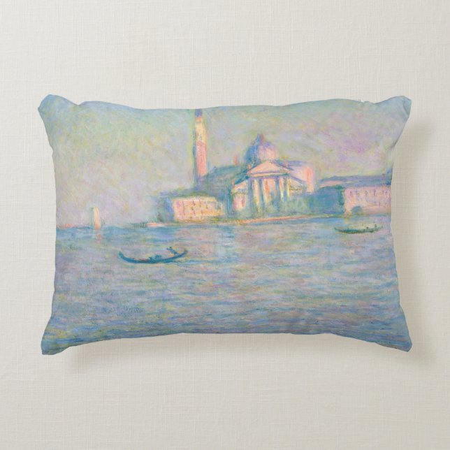 Claude Monet - Church of San Giorgio Maggiore Accent Pillow (Front)
