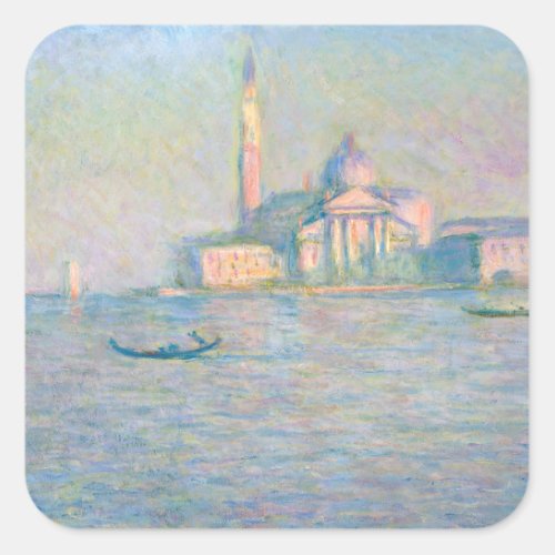 Claude Monet _ Church of San Giorgio Maggiore Square Sticker