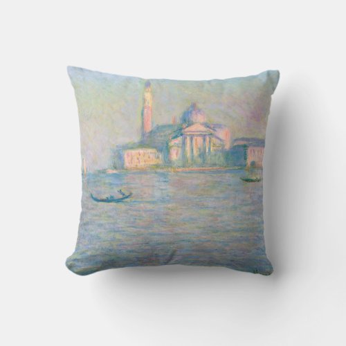 Claude Monet _ Church of San Giorgio Maggiore Throw Pillow