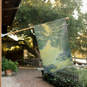 Claude Monet Classic Painting, Waterlilies (1907) House Flag