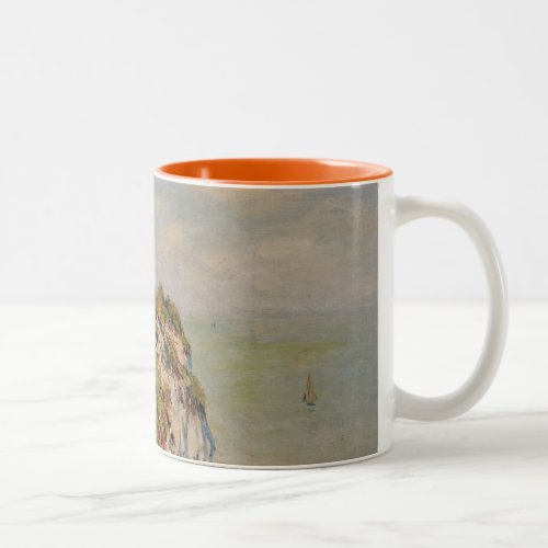 Claude Monet  Cliff at Dieppe 1882 Two_Tone Coffee Mug