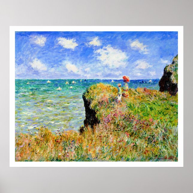 Claude Monet - Cliff Top Walk At Pourville - Impre Poster (Front)
