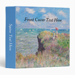 Claude Monet - Cliff Walk at Pourville 3 Ring Binder