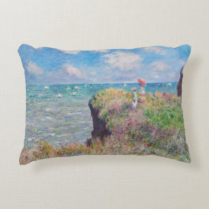 Claude Monet - Cliff Walk at Pourville Accent Pillow