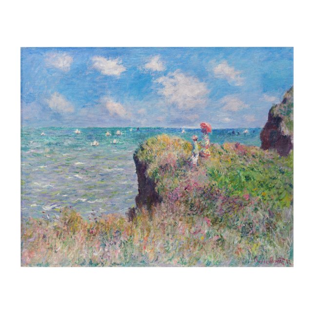 Claude Monet - Cliff Walk at Pourville Acrylic Print (Front)