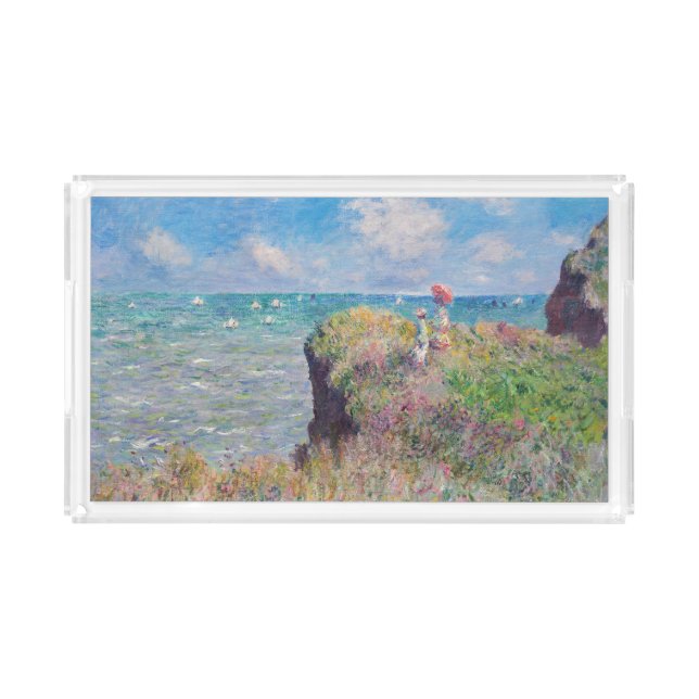 Claude Monet - Cliff Walk at Pourville Acrylic Tray (Front)