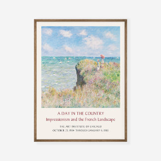 Claude Monet Cliff Walk at Pourville Art Exhibit Poster