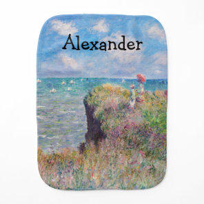 Claude Monet - Cliff Walk at Pourville Baby Burp Cloth