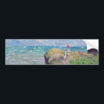 Claude Monet - Cliff Walk at Pourville Bumper Sticker<br><div class="desc">Cliff Walk at Pourville / Promenade sur la falaise,  Pourville - Claude Monet,  1882</div>
