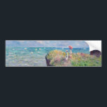 Claude Monet - Cliff Walk at Pourville Bumper Sticker<br><div class="desc">Cliff Walk at Pourville / Promenade sur la falaise,  Pourville - Claude Monet,  1882</div>