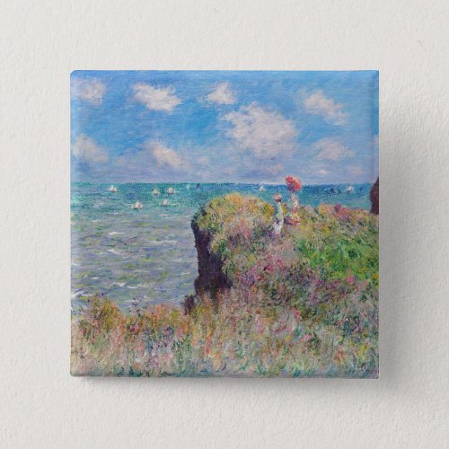Claude Monet _ Cliff Walk at Pourville Button