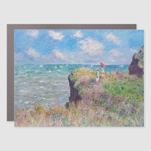 Claude Monet _ Cliff Walk at Pourville Car Magnet