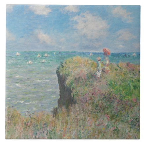 Claude Monet _ Cliff Walk at Pourville Ceramic Tile