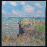 Claude Monet - Cliff Walk at Pourville Cloth Napkin<br><div class="desc">Cliff Walk at Pourville / Promenade sur la falaise,  Pourville - Claude Monet,  1882</div>