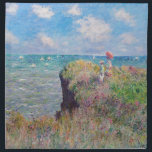 Claude Monet - Cliff Walk at Pourville Cloth Napkin<br><div class="desc">Cliff Walk at Pourville / Promenade sur la falaise,  Pourville - Claude Monet,  1882</div>