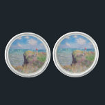 Claude Monet - Cliff Walk at Pourville Cufflinks<br><div class="desc">Cliff Walk at Pourville / Promenade sur la falaise,  Pourville - Claude Monet,  1882</div>