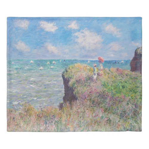 Claude Monet _ Cliff Walk at Pourville Duvet Cover