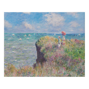 Claude Monet - Cliff Walk at Pourville Faux Canvas Print