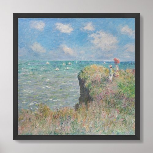 Claude Monet Cliff Walk at Pourville framed art