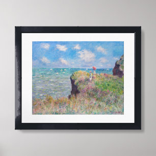 Claude Monet - Cliff Walk at Pourville Framed Art