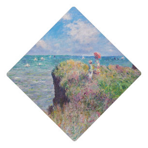 Claude Monet - Cliff Walk at Pourville Graduation Cap Topper