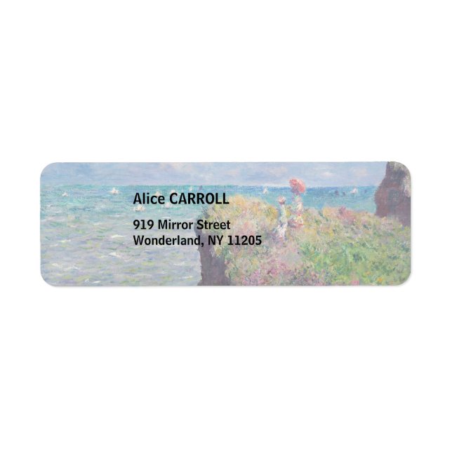Claude Monet - Cliff Walk at Pourville Label (Front)